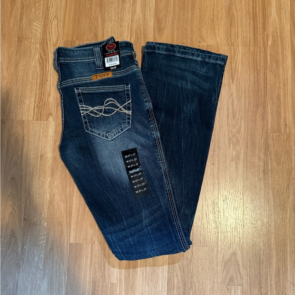 Cowgirl Tuff Women's Boot Cut Jeans - Dark Blue
